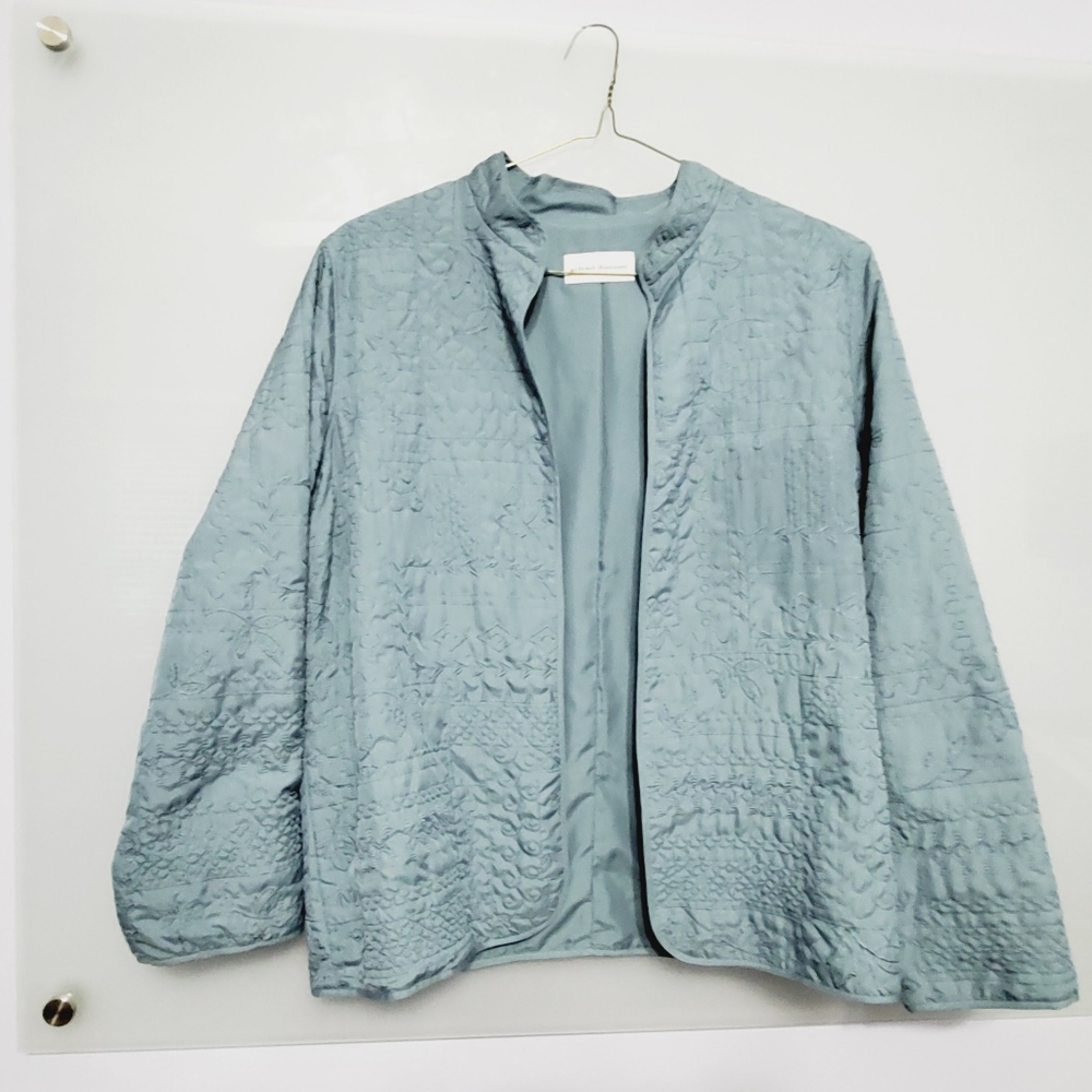 Alfred Dunner Ocean Blue Paisley Jacket Sz Large